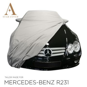 Mercedes-Benz R230 SL Outdoor Cover - Military Khaki - Star Cover - Mirror Pockets