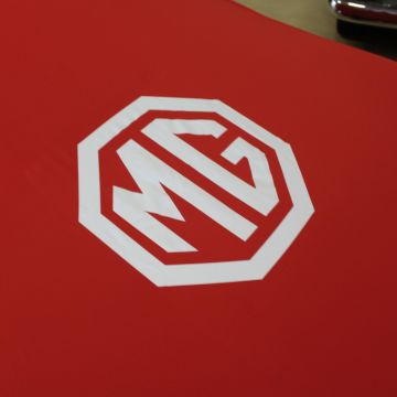 MG MGB Roadster Indoor Cover - Red with print