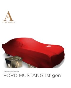 Ford Mustang I 1964-1967 Indoor Cover - Red with Pony emblem